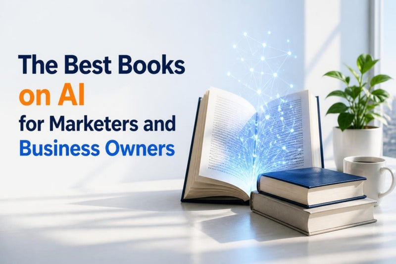 Open book with a glowing neural network pattern rising from its pages